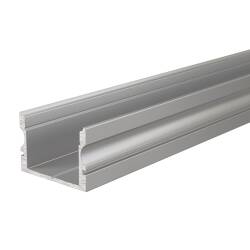Alu U-Profil hoch Reprofil AU-02-15 bis 16,3mm LED Streifen Silber-matt eloxiert 1m