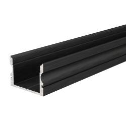 Alu U-Profil hoch Reprofil AU-02-15 bis 16,3mm LED Streifen schwarz-matt eloxiert 2m