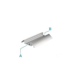 Unterbau Profil flach Serie AM-01-10 Aluminium Weiß matt Länge 2m LED Streifen bis 11,3 mm