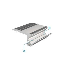 Treppenstufen Profil Serie AL-01-10 Aluminium Silber matt Länge 2m LED Streifen bis 11,3 mm