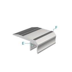 Treppenstufen Profil Serie AL-02-10 Aluminium Silber matt Länge 1m LED Streifen bis 11,3 mm