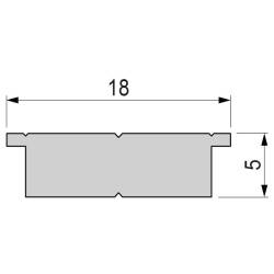 Trägerprofil T-01-15 Aluminium Silber Länge 1m LED Streifen bis 16,3 mm