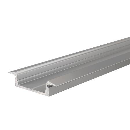 T Profil flach Serie  ET-01-15 Aluminium Silber Länge 2m LED Streifen bis 16,3 mm