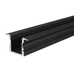 T-Profil hoch ET-02-10 bis 11,3 mm LED Streifen schwarz-matt eloxiert 2m