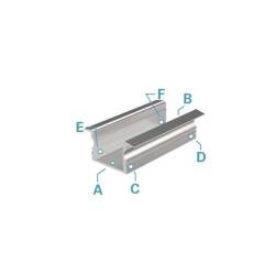 T Profil hoch Serie ET-02-15 Aluminium Silber Länge 2m LED Streifen bis 16,3 mm
