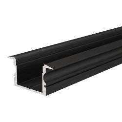 T Profil hoch Serie ET-02-15 Aluminium Schwarz Länge 2m LED Streifen bis 16,3 mm