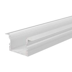 T Profil hoch Serie ET-02-15 Aluminium Weiß Länge 2m LED Streifen bis 16,3 mm