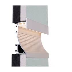 Trockenbau Profil Wandvoute Serie EL-02-12 Aluminium Weiß matt Länge 2m LED Streifen bis 14mm
