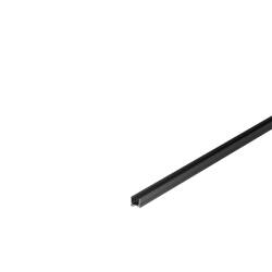 Standard LED Profil Aufbau GRAZIA 10 gerillt 2m - schwarz
