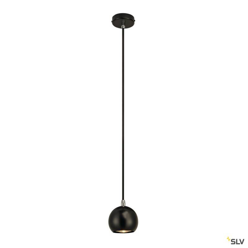 SLV LIGHT EYE BALL Pendelleuchte LED GU10 schwarz/chrom schwarzes Tex,  69,50 €