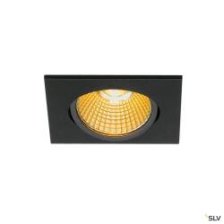 SLV NEW TRIA eckig LED Indoor Deckeneinbauleuchte schwarz 1800-3000K 7,2W 430lm EEK F [A-G]