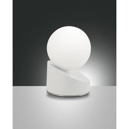 Tischleuchte Glas GRAVITY 5W LED 450lm warmweiß 3-Stufen-Touchdimmer - weiß EEK E [A-G]