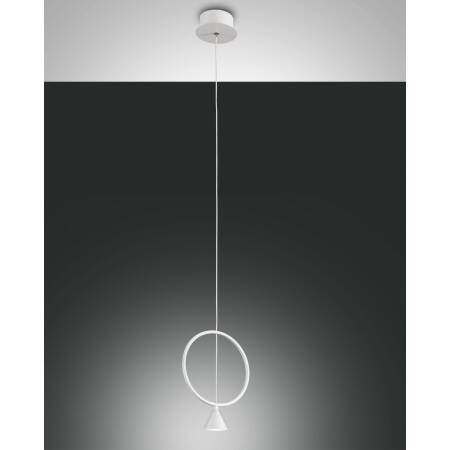 Stylische Pendelleuchte Fabas Luce Sirio weiß 8W LED 720lm markant EEK E [A-G]