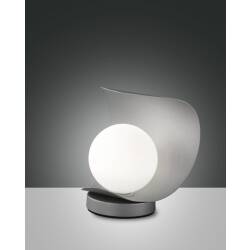 Tischleuchte Fabas Luce ADRIA 6W LED 540lm warmweiß 3fach Touchdimmer - silbergrau EEK E [A-G]