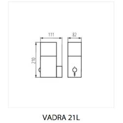 Außen Wandleuchte Kanlux VADRA mit Sensor 1x E27 230V IP44 - anthrazit