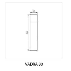 Außen Standleuchte 80cm Kanlux VADRA 1x E27 230V IP44 - anthrazit