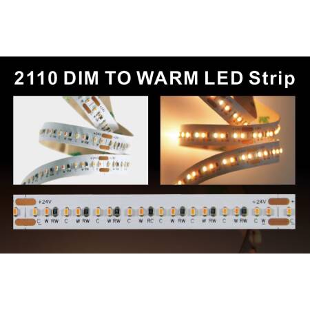 LED Streifen 5m warmweiß 100W 24V DC Dim to Warm 2700-1800K EEK G [A-G]