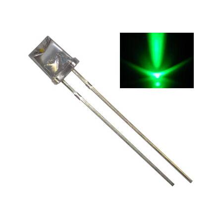 50 Stück - LED breitstrahlend grün 5mm 560mcd ultrahell 140°