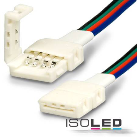 Kabelverbinder für RGB 10mm LED Streifen 4-polig mit Clip 17cm