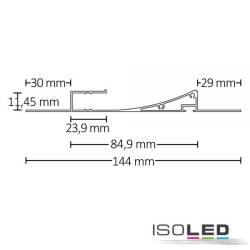 LED Trockenbauleuchte Single Curve weiß RAL 9010 200cm