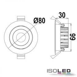 LED Einbaustrahler schwenkbar weiß 8W warmweiß 650lm 60° IP65 EEK F [A-G]