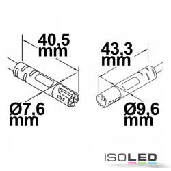 ISOLED Mini-Plug Verlängerung male-female 3m 2x0.75 weiß-grün max. 48V für LED