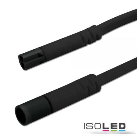 ISOLED Mini-Plug Verlängerung male-female 3m 2x0.75 schwarz max. 48V für LED