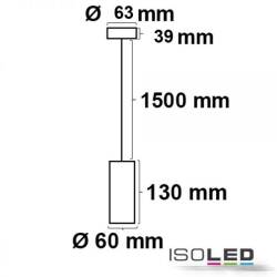 ISOLED Pendelleuchte 130mm schwarz GU10 Sockel IP20