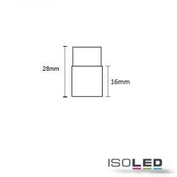 Clip-Kabelanschluss für einfarbige IP68 Flexbänder 2-polig mit Breite 12mm und Pitch-Abstand >8mm