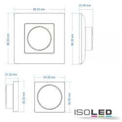Sys-Pro Dimmer LED SingleColor 1 Zonen Einbau-Drehknopf-Fernbedienung batteriebetrieben