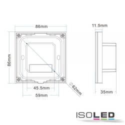 Sys-Pro Dimmer LED SingleColor 3 Zonen Einbau Wandpanel...