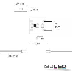 LED Flexband CRI930 MiniAMP 12V 7,2W 3000K 1,2m 600lm/m beidseitig 30cm Kabel mit Stecker EEK E [A-G]
