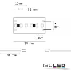 LED Flexband CRI930 MiniAMP 24V 7,2W 3000K 1,2m 600lm/m beidseitig 30cm Kabel mit Stecker EEK E [A-G]