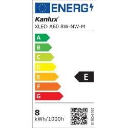 LED Leuchtmittel Kanlux XLED A60 E27 4000K 8W 1055lm matt neutralweiß EEK E [A-G]
