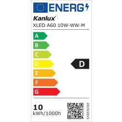 LED Birne Kanlux XLED A60 E27 2700K 10W 1520lm matt warmweiß EEK D [A-G]
