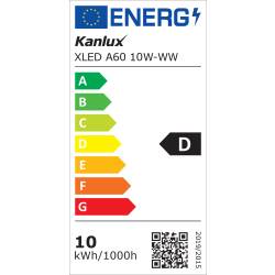 LED Leuchtmittel Kanlux XLED A60 E27 2700K 10W 1520lm klar warmweiß EEK D [A-G]