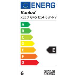 LED Birne Kanlux XLED G45 E14 4000K 6W 810lm matt neutralweiß EEK E [A-G]