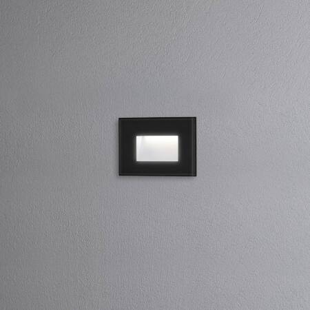 Konstsmide Chieri Außen Wandeinbauleuchte schwarz 5W LED warmweiß Aufputzleuchte EEK F [A-G]