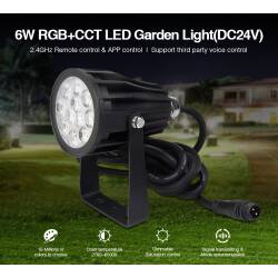 LED Garten Lampe 6W RGB-WW 550lm IP65 fernbedienbar 24V...