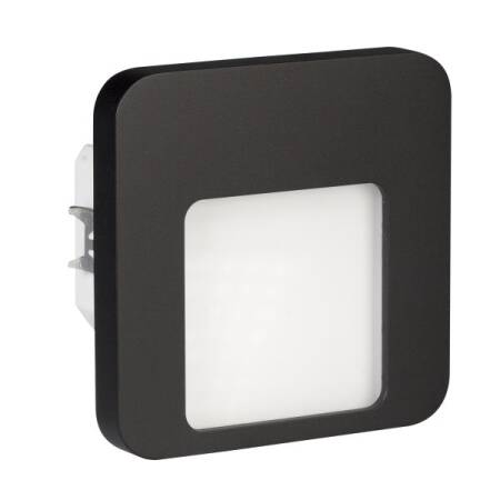 LED Wandeinbauleuchte Zamel MOZA kaltweiß 1,1W 230V AC schwarz Schalterdose