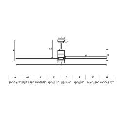 Faro MANHATTAN Deckenventilator nickel 244cm mit Beleuchtung 16W warm/neutralweiß 1400lm   EEK F [A-G]