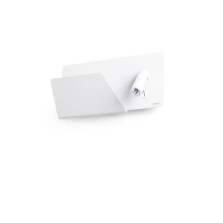 Faro SUAU Wandaufbauleuchte mit Ablage rechts und USB-Anschluss schwenkbar weiß 3W warmweiß 140lm IP20  EEK F [A-G]