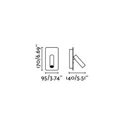 Faro SUAU Wandaufbauleuchte mit USB-Anschluss schwenkbar weiß 3W warmweiß 140lm IP20  EEK F [A-G]