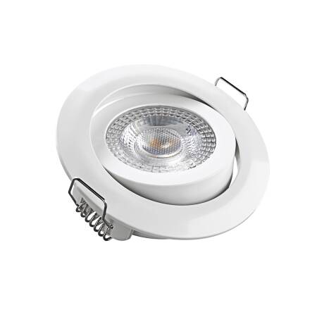 LED Downlight DL7202 5W warmweiß 380lm schwenkbar 50mm flach 230V weiß