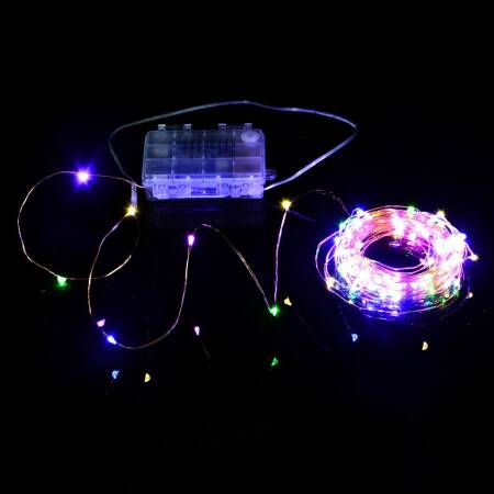 LED RGBW Drahtlichterkette Kupferdraht Lichterkette Batterie MIT Fernbedienung 