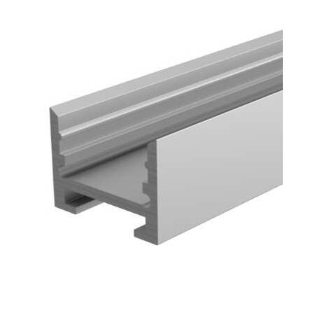 Nuten Profil U hoch Serie AU-10-12 Aluminium Silber Länge 2m LED Streifen bis 13,3 mm