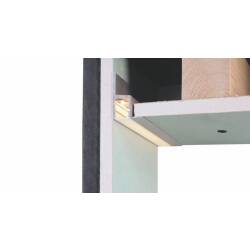 Trockenbau Profil Deckenvoute Serie EL-03-10 Aluminium Silber matt Länge 2m LED Streifen bis 12mm