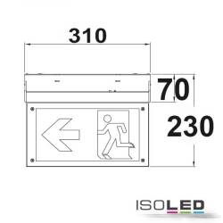 ISOLED Vertikales Schild für LED Notlicht/Fluchtwegleuchte UNI4