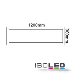 ISOLED Aufbaurahmen weiß RAL 9016 für LED Panel 300x1200