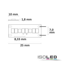 LED Flexband CRI919/940 MiniAMP 12V CCT weißdynamisch 10W/m 1900-4000K CRI92 1,2m Stecksystem EEK E [A-G]